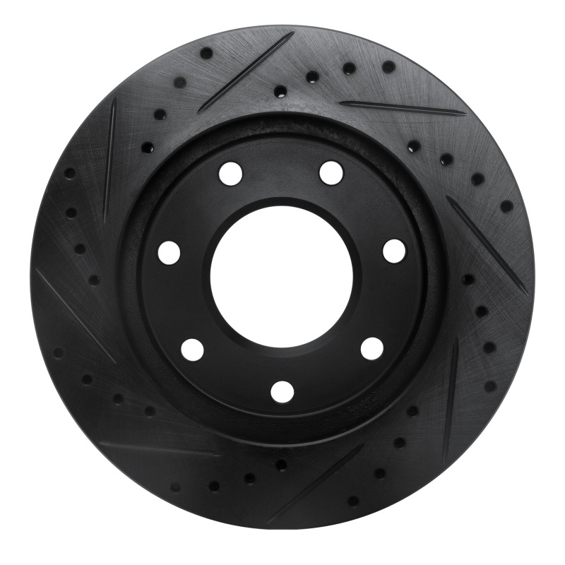 Ford F-150 Brake Rotor (1) - Front Right - R1 Concepts - Drilled & Slotted - Black - `97-`04